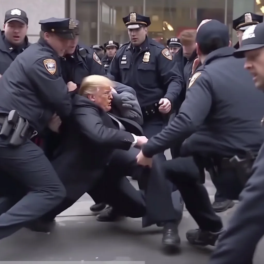 Trump arrest by Eliot Higgins